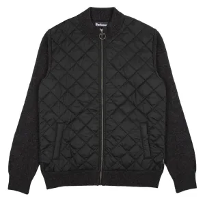 Barbour Essential Diamond Quilt Zip Thru Charcoal