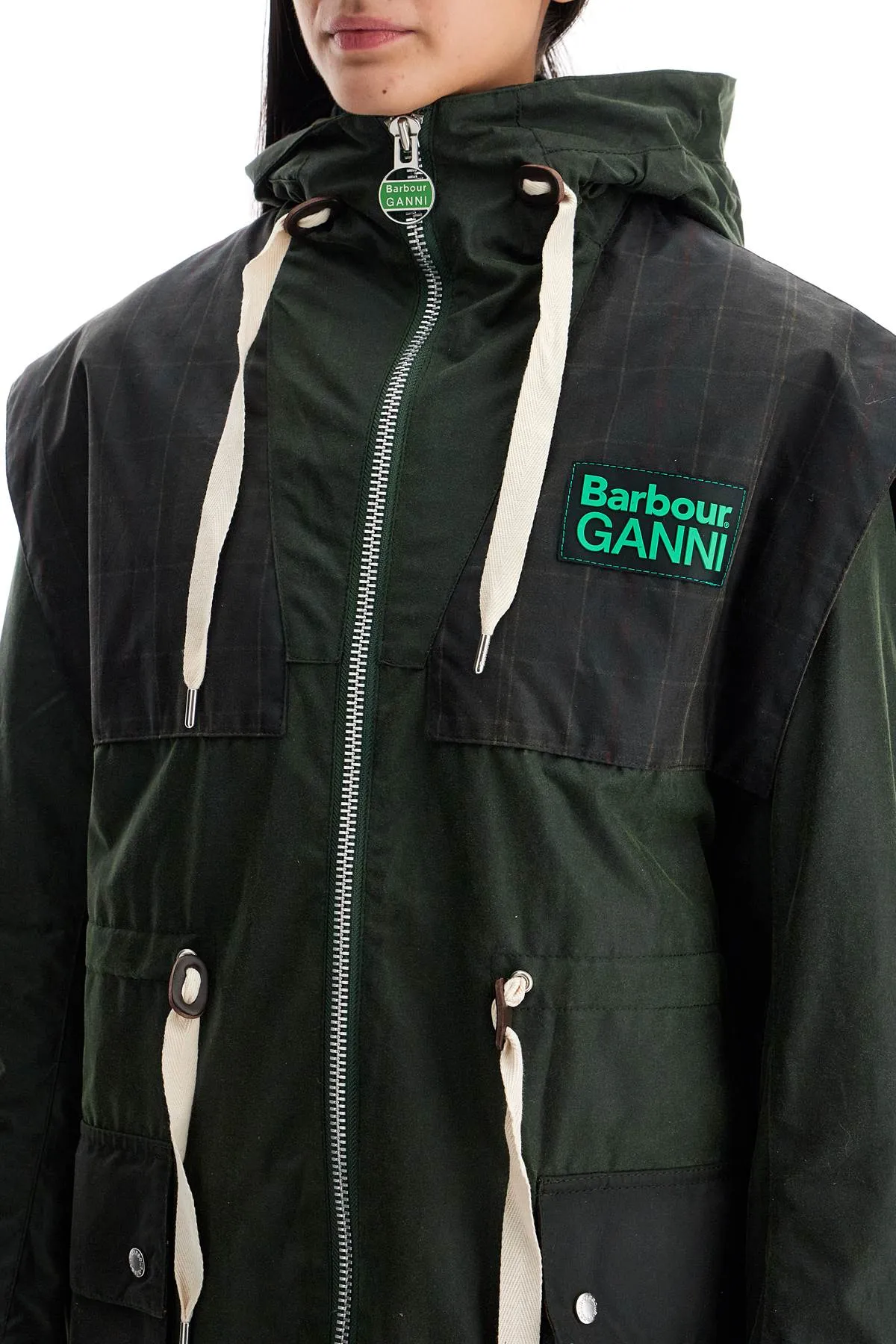 BARBOUR x GANNI Parka In Cotone Cerato