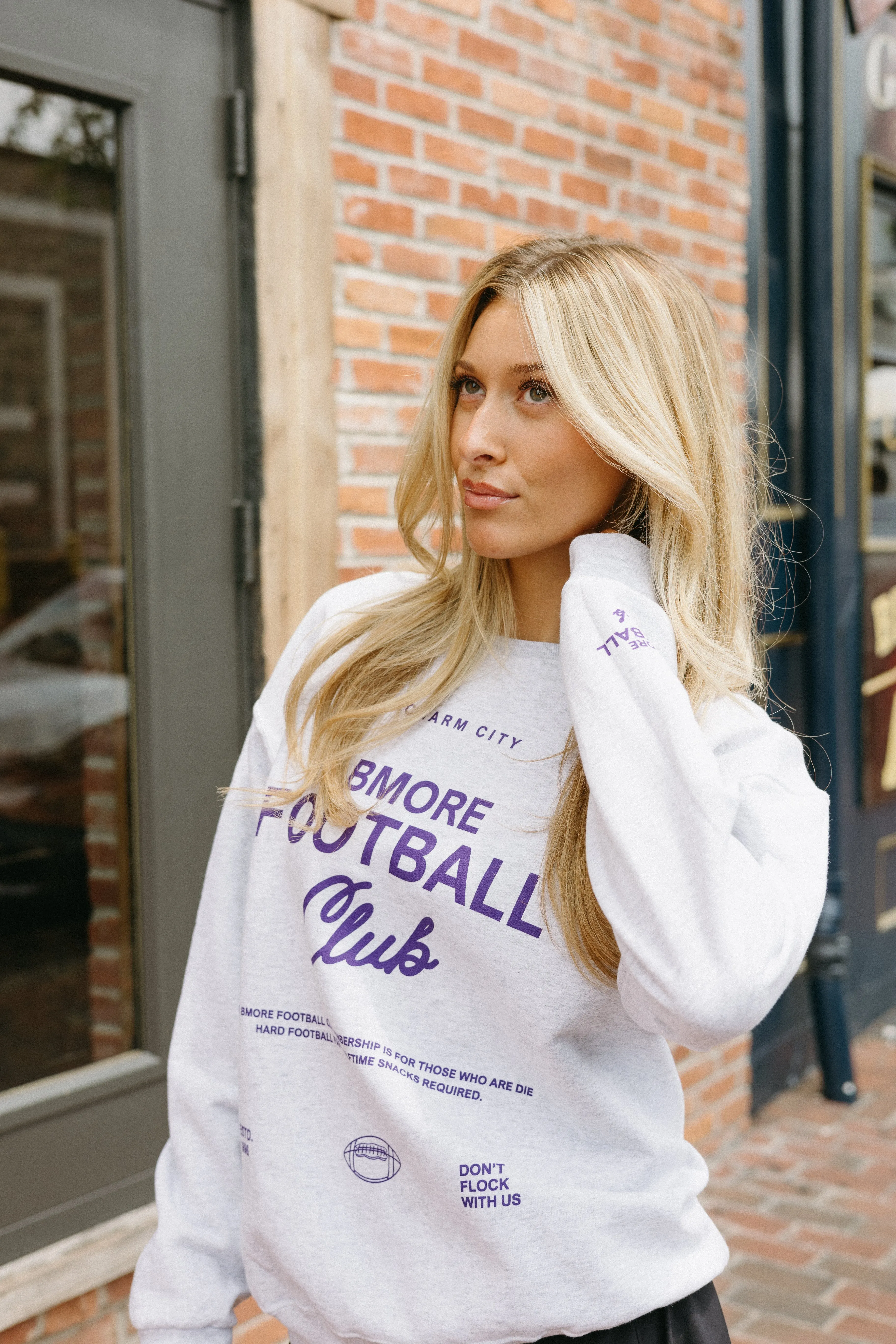 Bmore Football Club Crewneck Sweatshirt By Brightside