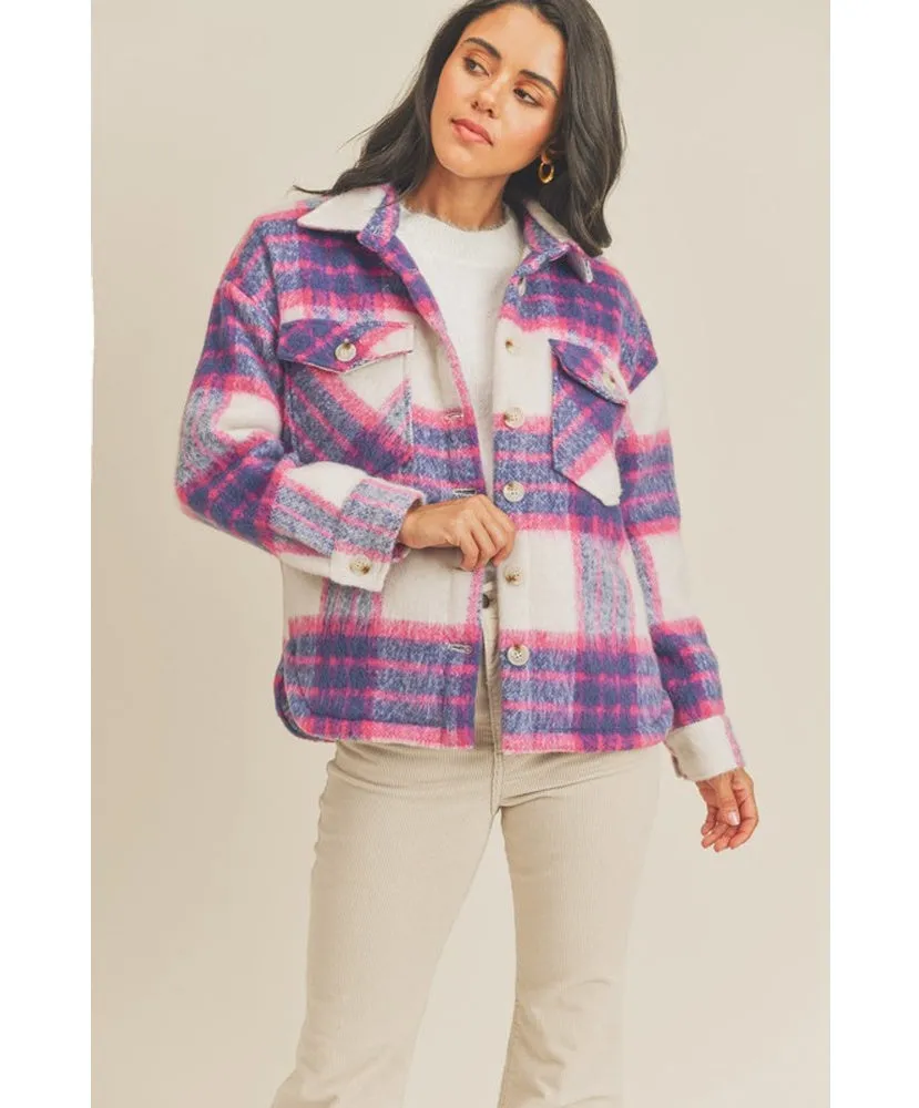 Brooke Brushed Plaid Shacket