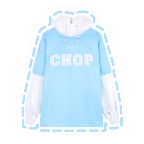 CHOPCHOP Candy Pop Fluffy Snow Bibpants and Hoodie