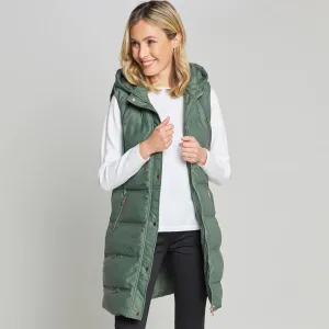 EMRECO Khaki Longline Quilted Gilet