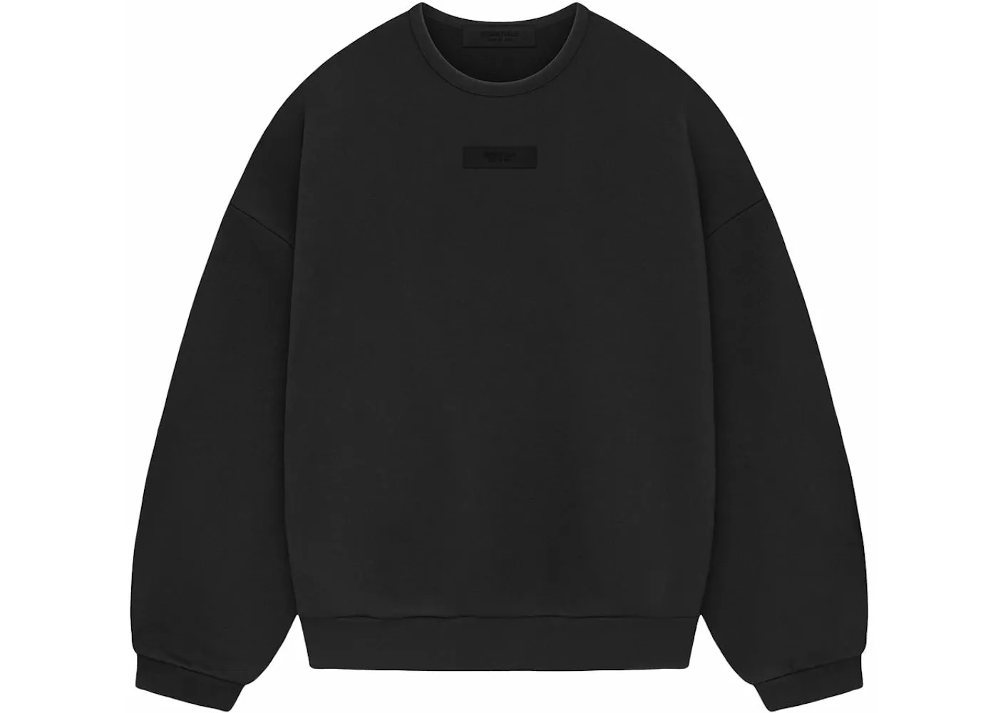 ESSENTIALS FOG CHEST LOGO CREWNECK JET BLACK