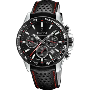 Festina Timeless Chronograph Leather Chronograph Mens Watch I Model F20561/4 Quartz Movement