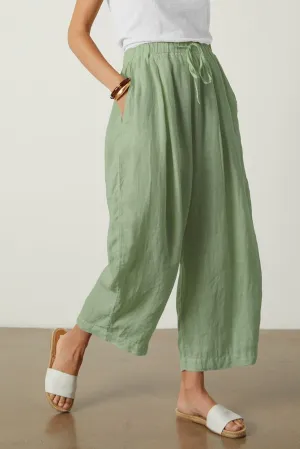 HANNAH LINEN WIDE LEG PANT