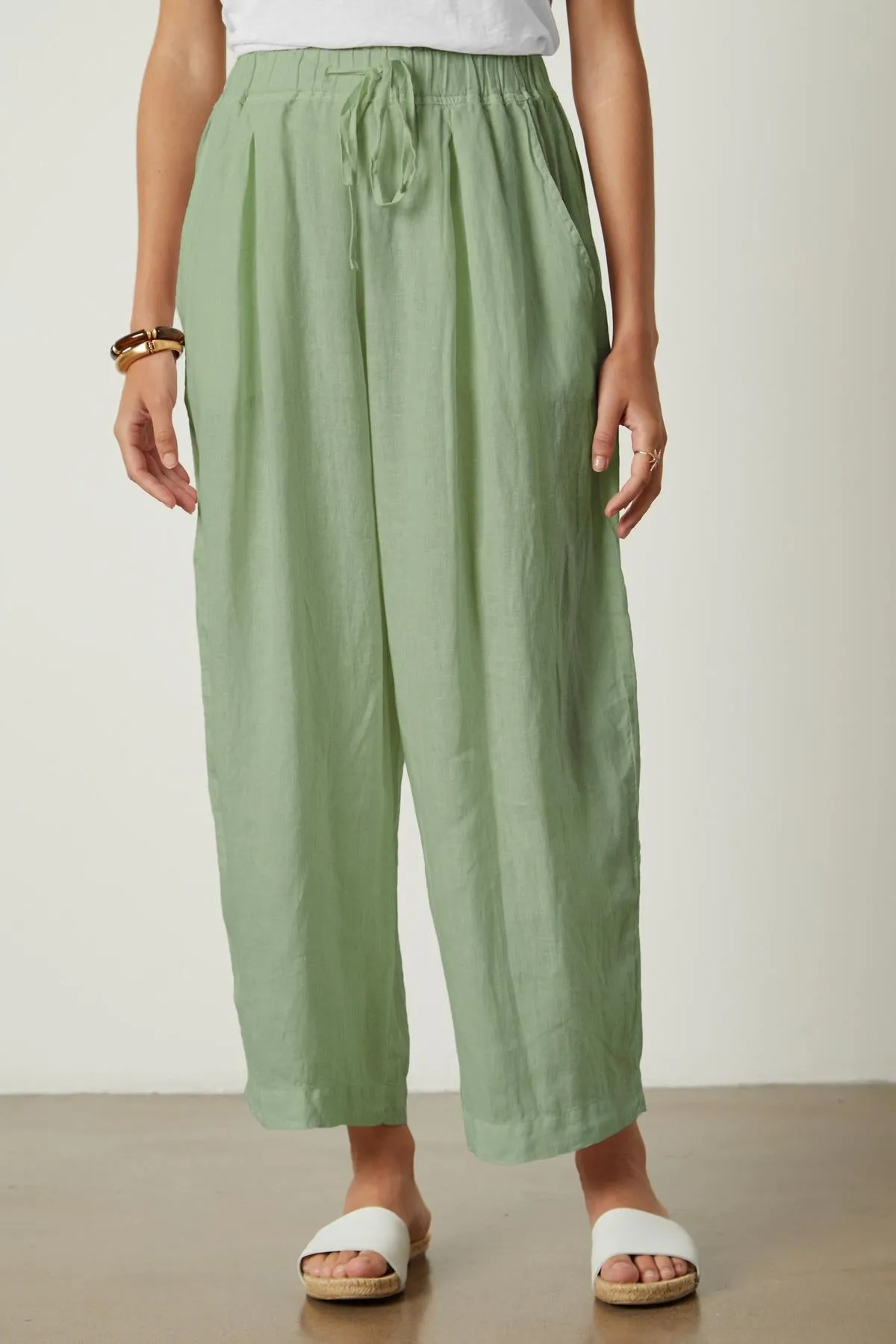 HANNAH LINEN WIDE LEG PANT