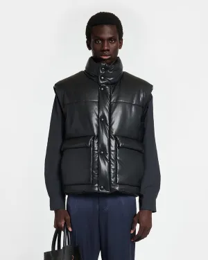 Jovan - Okobor™ Alt-Leather Gilet - Black