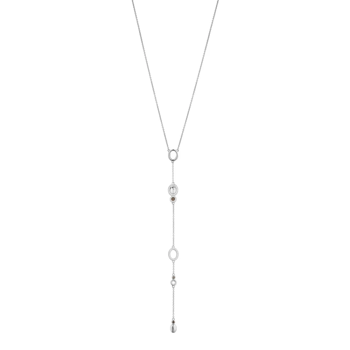 Long Y-Necklace GALETS RIVIERE Taupe SI