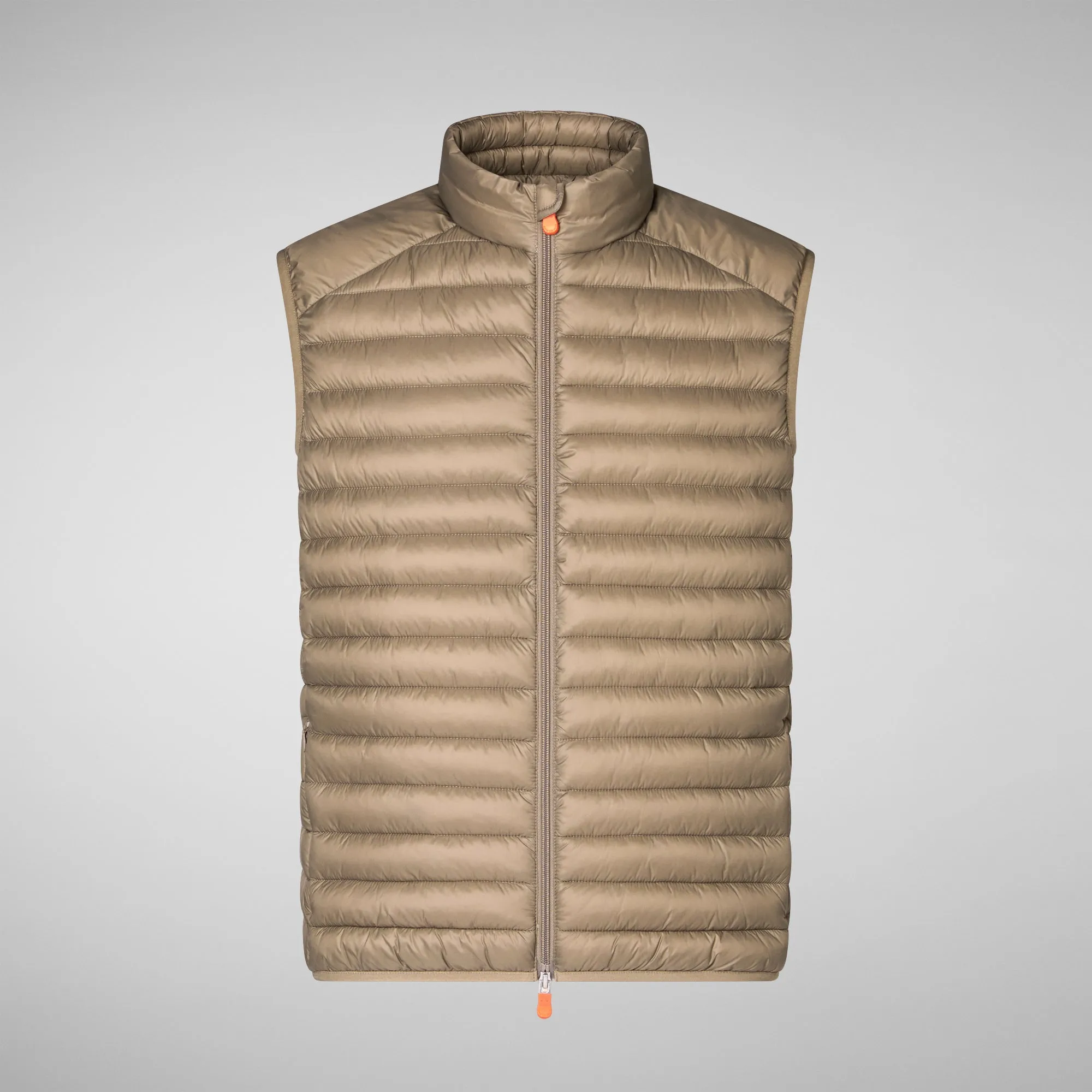 Man's quilted gilet Adam in elephant grey