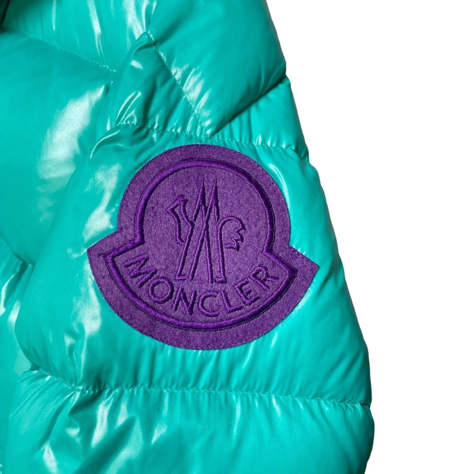 Moncler Dervaux Jacket Teal Pre-Owned