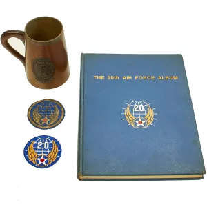 Original U.S. WWII 20th Air Force Insignia, Mug and Album Grouping