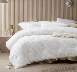 Parquet Comforter Set Range White