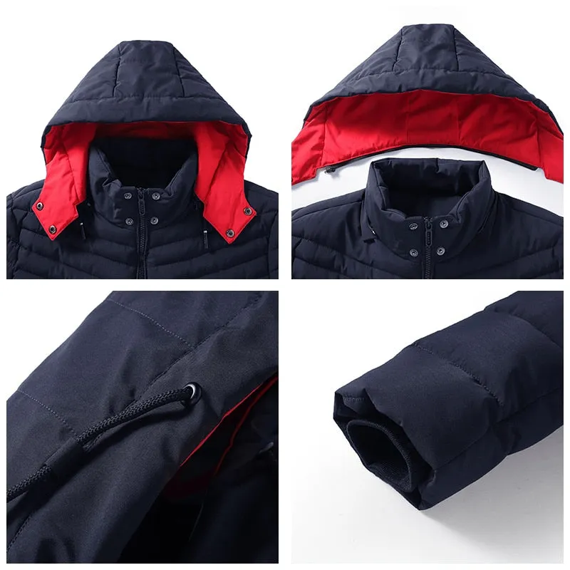 Thick Warm Fleece Waterproof Hooded Parka