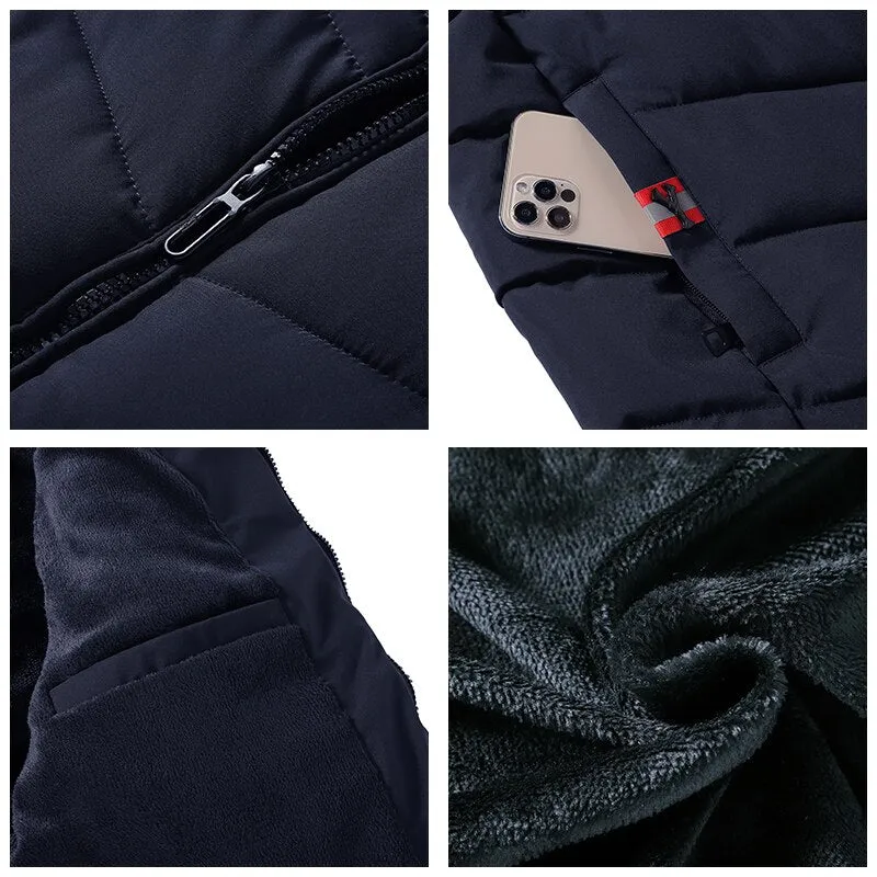 Thick Warm Fleece Waterproof Hooded Parka